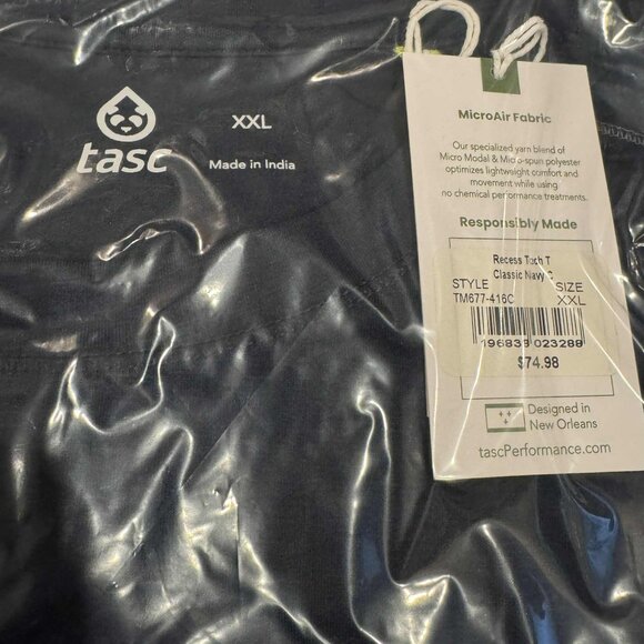 Tasc Performance MicroAir Performance Mesh T-Shirt $58 in Classic Navy - Picture 9 of 9